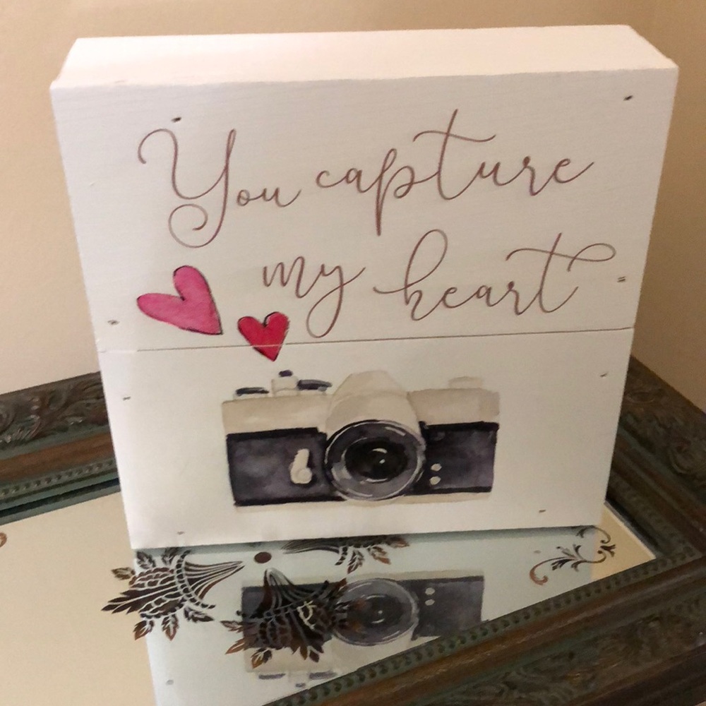 Table top wooden plaque